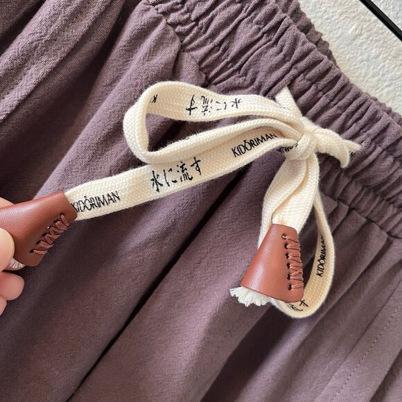 Kidoriman Kireina Jogger Pants L Purple Pull On Elastic Waist Lightweight Loose - Picture 3 of 16